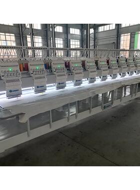 12头9/12针绣花机平绣帽子成衣刺绣机Disen embroidery machine