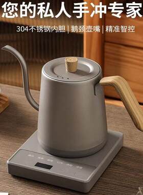 特莱雅港澳台智能恒温电热水壶鹅颈细口手冲控温咖啡壶温控烧水壶