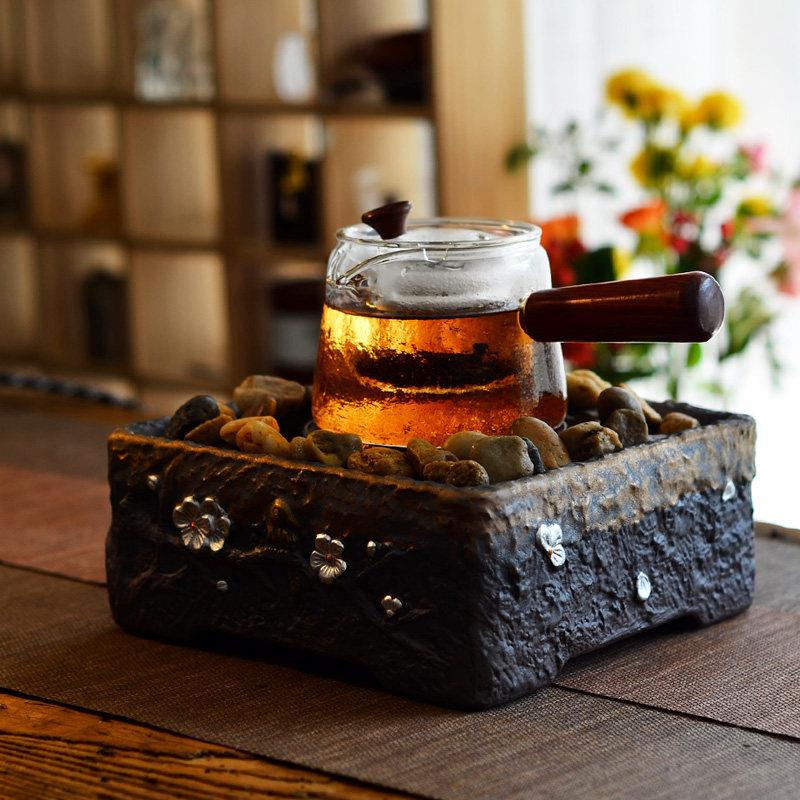 围炉煮茶电陶炉耐热玻璃茶急须壶泡茶煮茶器茶具家用新款茶炉套装