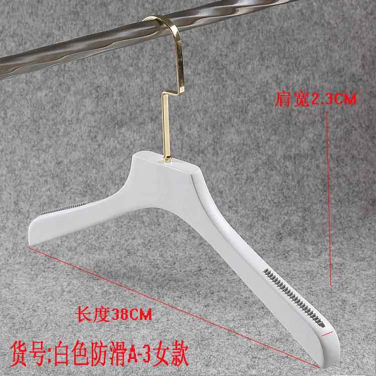 高档白色衣架实木架裤衣男女装覆架O古服装店专用LGO