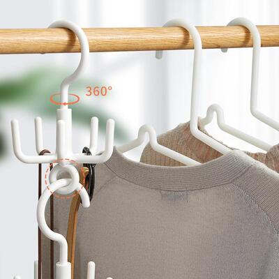 Five-prong multifunctional coat and hat hook, no-drilling ro