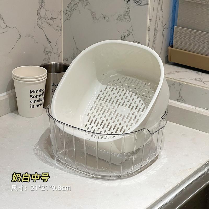 淘菜盆滤水简约沥水菜篮快速沥水篮菜篓淘米收纳新款神器洗米筛