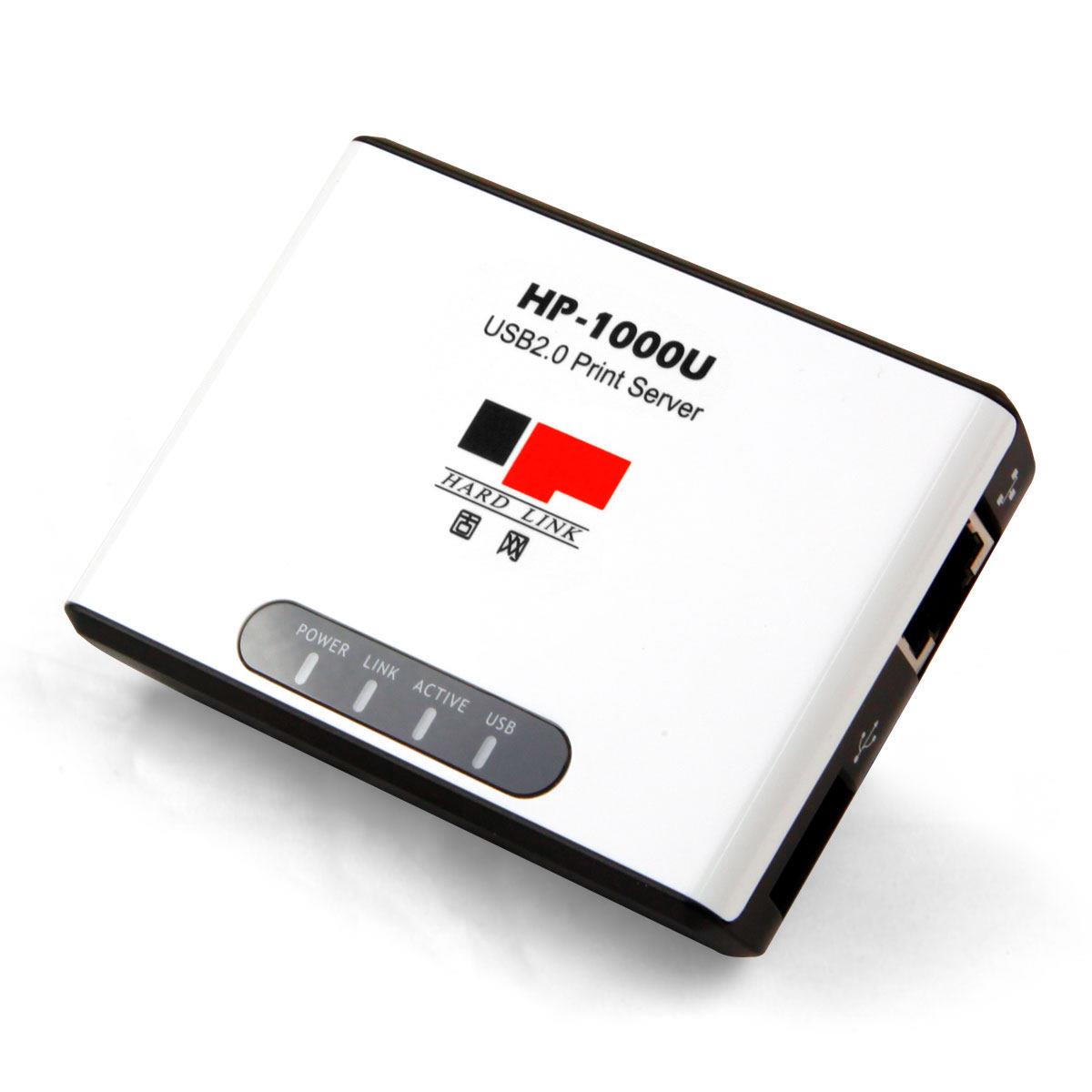 固网HP-1000U USB口网络打印服务器打印机网络共享器支持TCP/IP端