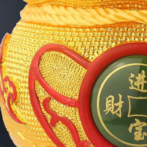 大德仁 大号金钱袋摆件聚盆存钱家居摆设树脂工艺品