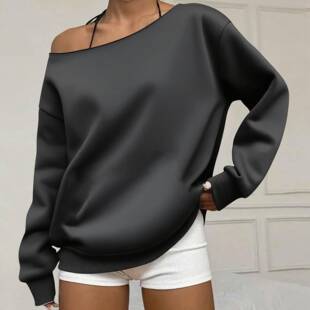Women Sleeve Casual Sweatshirts Womenswear Round Neck