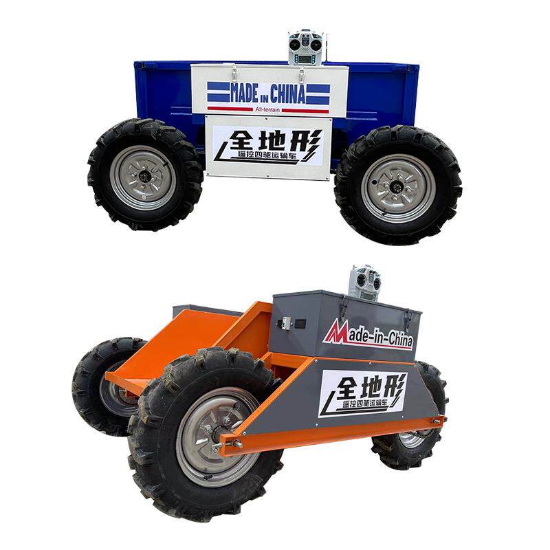 全地形运输车平板车果园爬坡王遥控四驱工地搬运车劳动车工具车