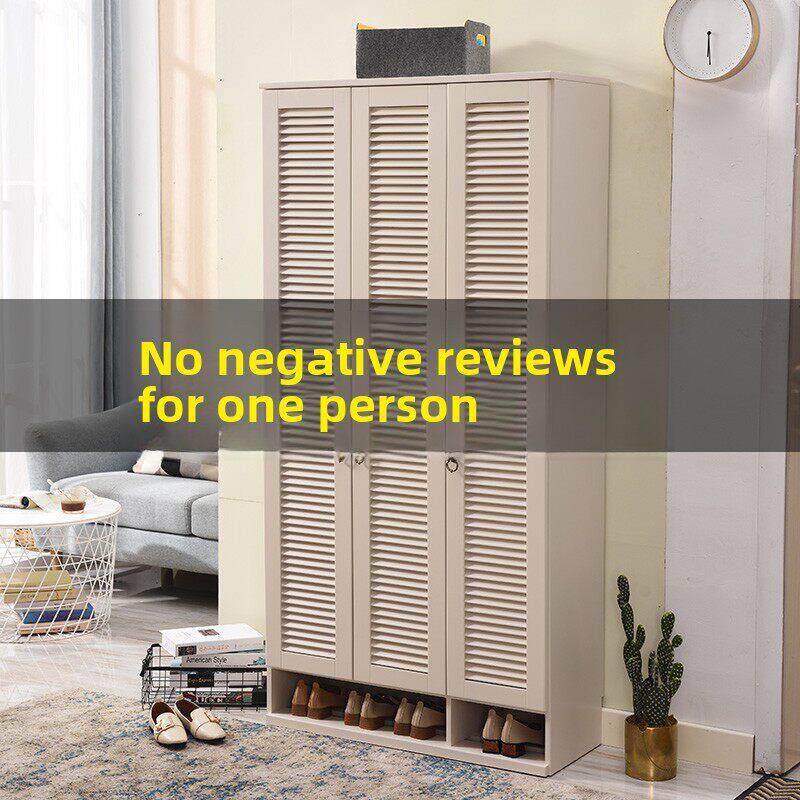 鞋柜大容量多功能储物柜门多功能透气门厅柜储物柜白色简约