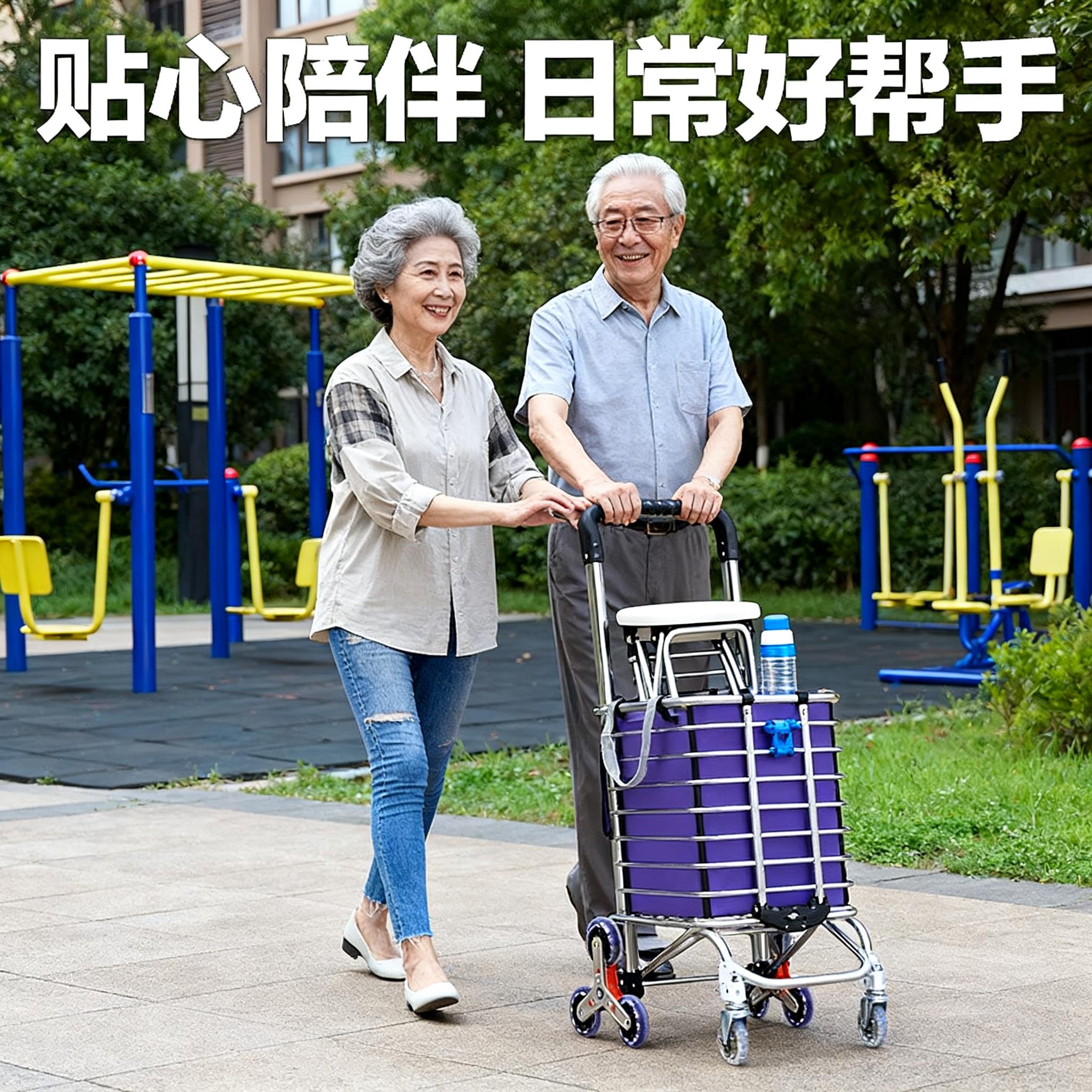 买菜省力神器购物车大容量可承重老年人轻便手拉车菜篮子小拖车推