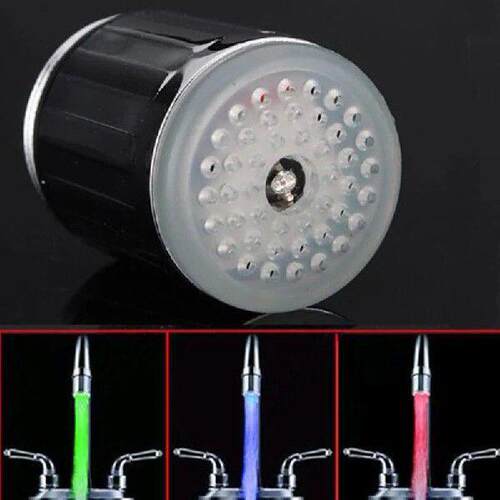 AUBESS LED Temperature Sensitive 3-Color Light-up Faucet