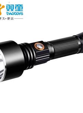 新款品双儿童St光-3筒116强手电家用户外Led可充电远程巡逻超亮正