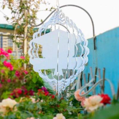 6Pcs Sublimation Wind Spinner Blanks 3D Wind Spinners