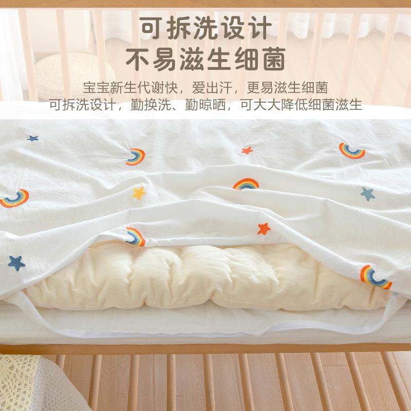 宝纯棉花床垫新生婴儿YMH加厚褥子幼冬儿园儿秋童午宝睡床褥铺被