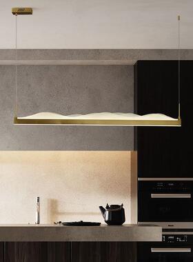 条轻奢极简餐厅吊现代简约吧台一字D2069长设灯计师样板室房茶全