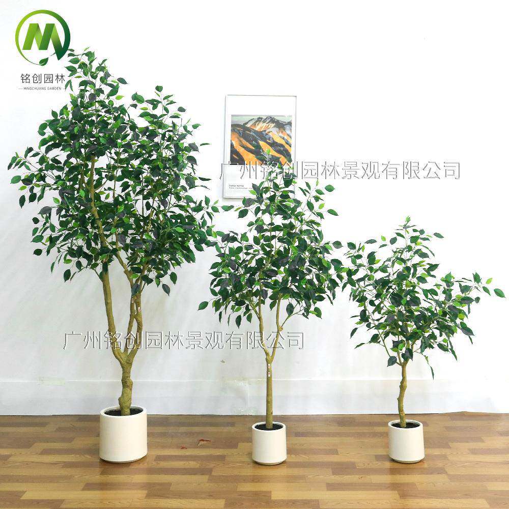 高级绿植仿真榕树盆栽 室内客厅用大型假树盆景 橱窗造景用仿真树