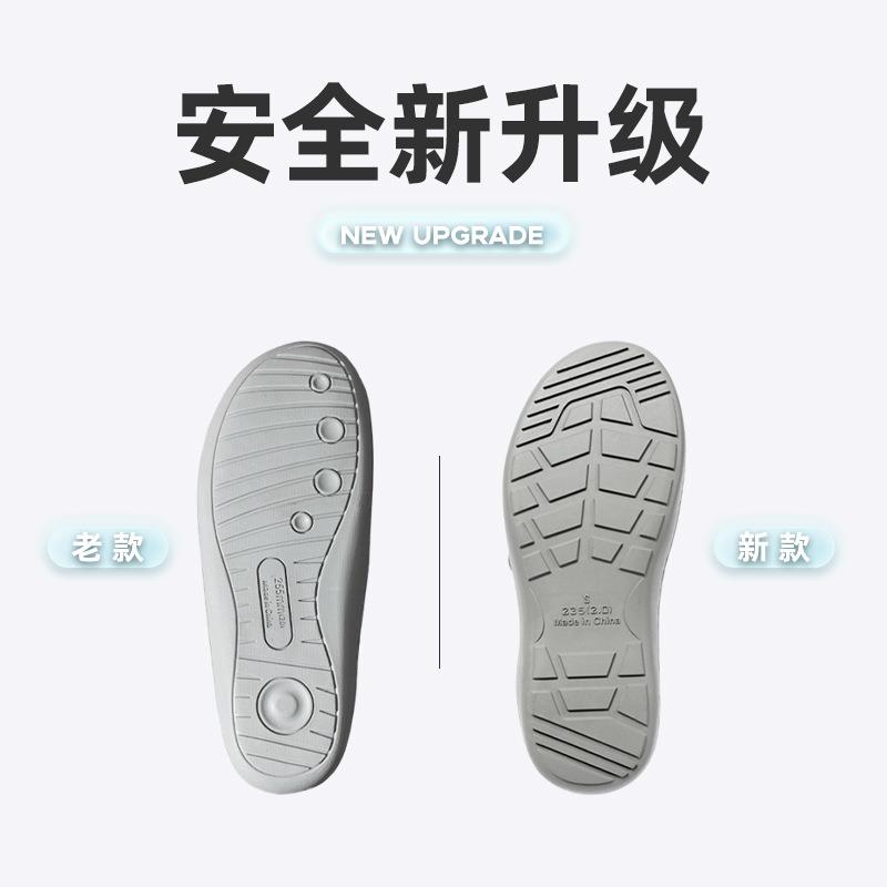春秋款居家室内家用开口魔术贴便捷穿脱男女情侣老人防滑包跟拖鞋