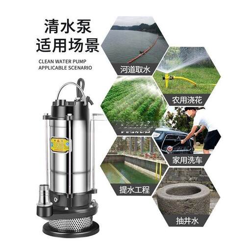 泵用水泵1寸220家V小型抽水吸潜水679高扬程家用井水农用清水污水
