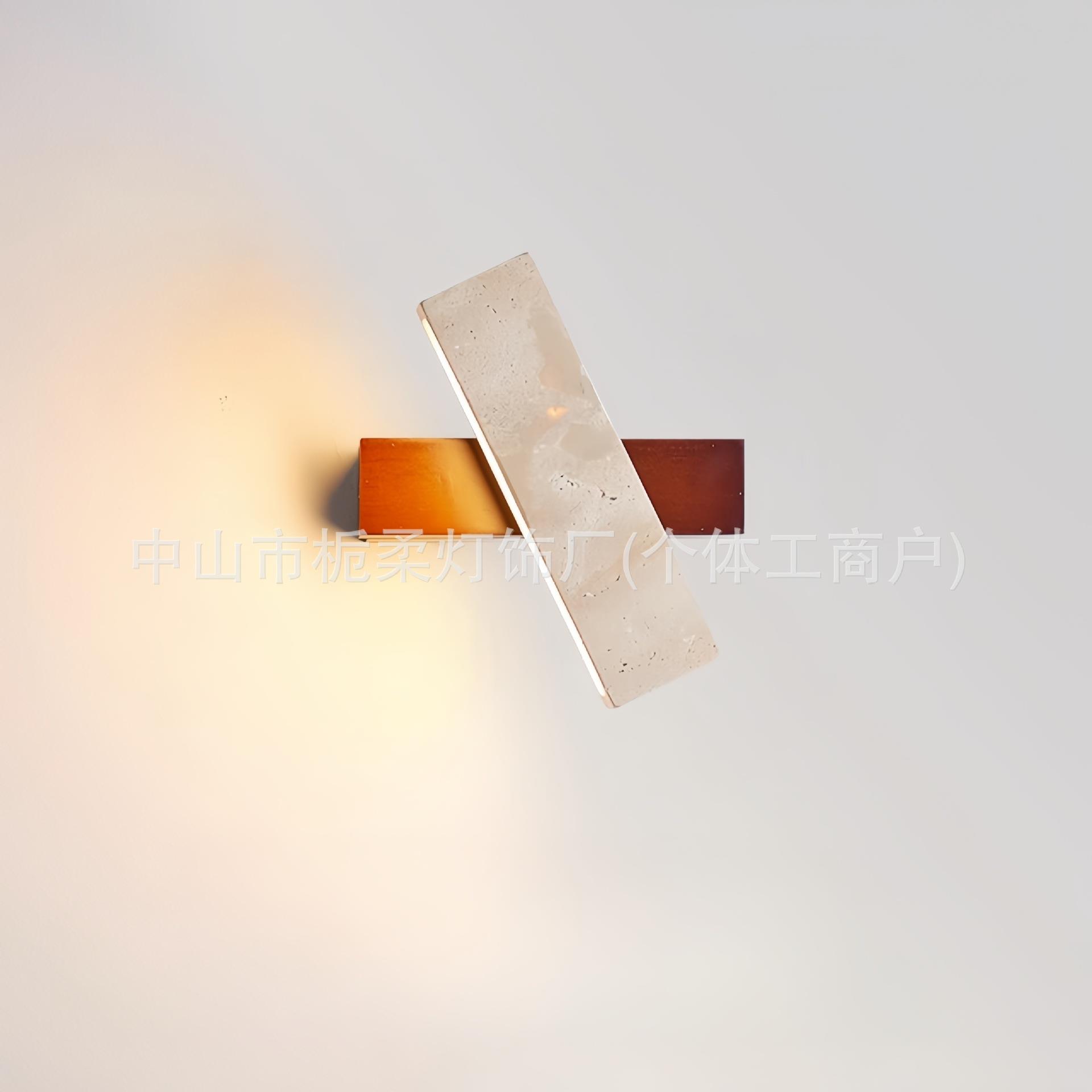 黄洞石壁灯床头灯复古卧室床头旋转法式北欧过道楼梯间led灯