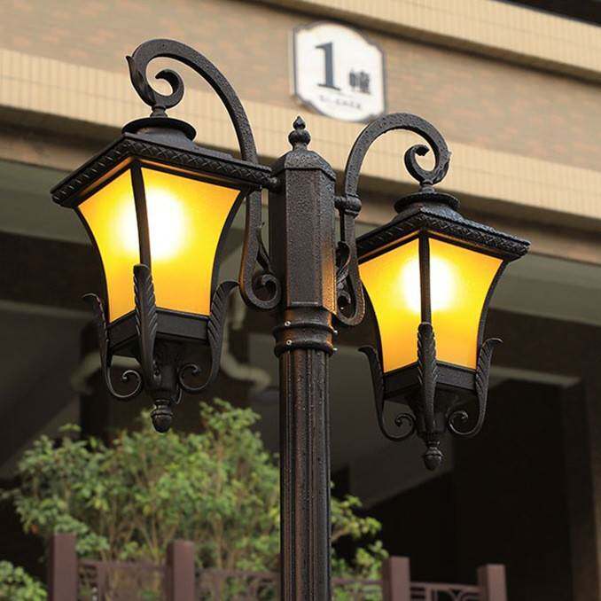 led太阳能路灯防水太阳能户外庭院灯别墅欧式太阳能照明灯景观灯