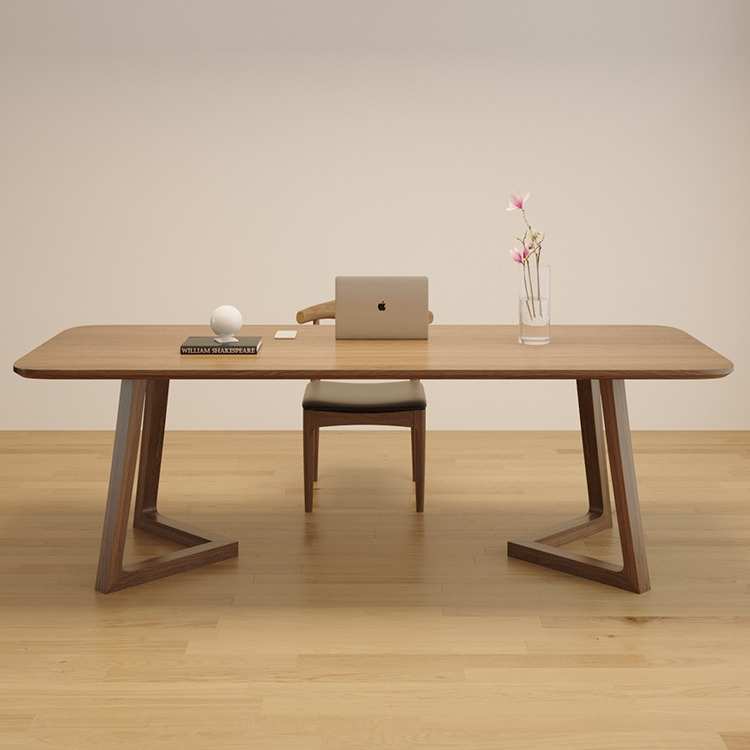 北欧全实木客厅大长书桌家用长方形桌子简约长条桌双人书桌学习桌