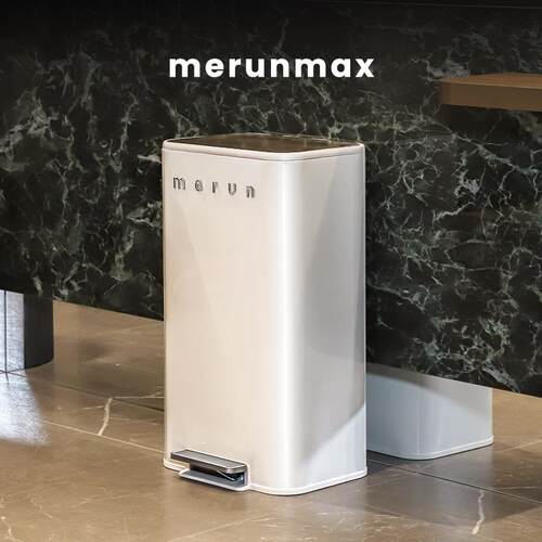 英国merunmax厨房垃圾桶家用大号大容量客厅厕所不锈钢脚踩高颜值