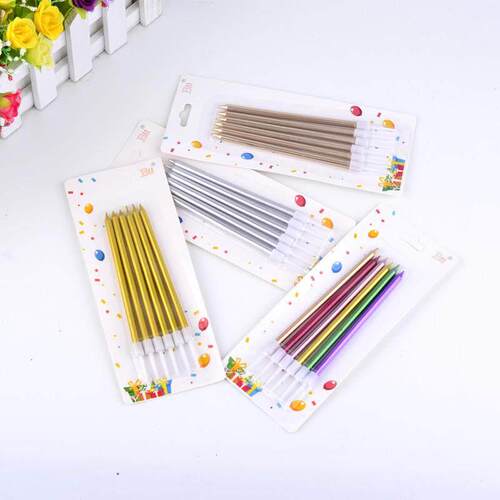 Birthday candles local gold bright gold pencil candle long
