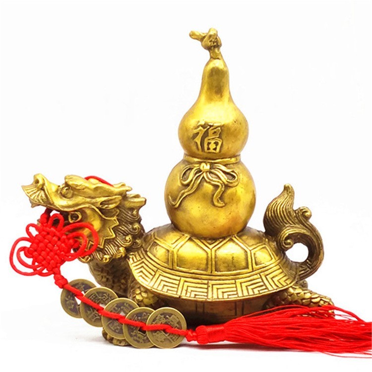 铜龙龟葫芦龟家居摆件铜器金属工艺品