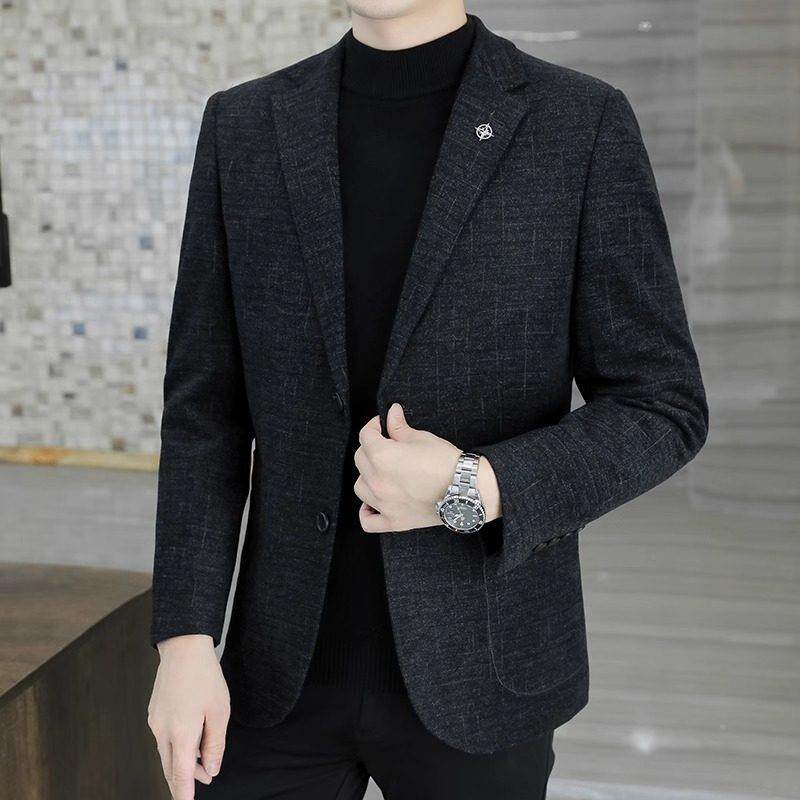西装外套男春秋季商务休闲结婚礼服韩版修身单件两粒扣小西服上衣