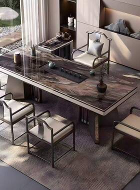 新中式岩茶桌室客厅阳公台茶台桌椅组合简约KBD办泡茶家用板一体