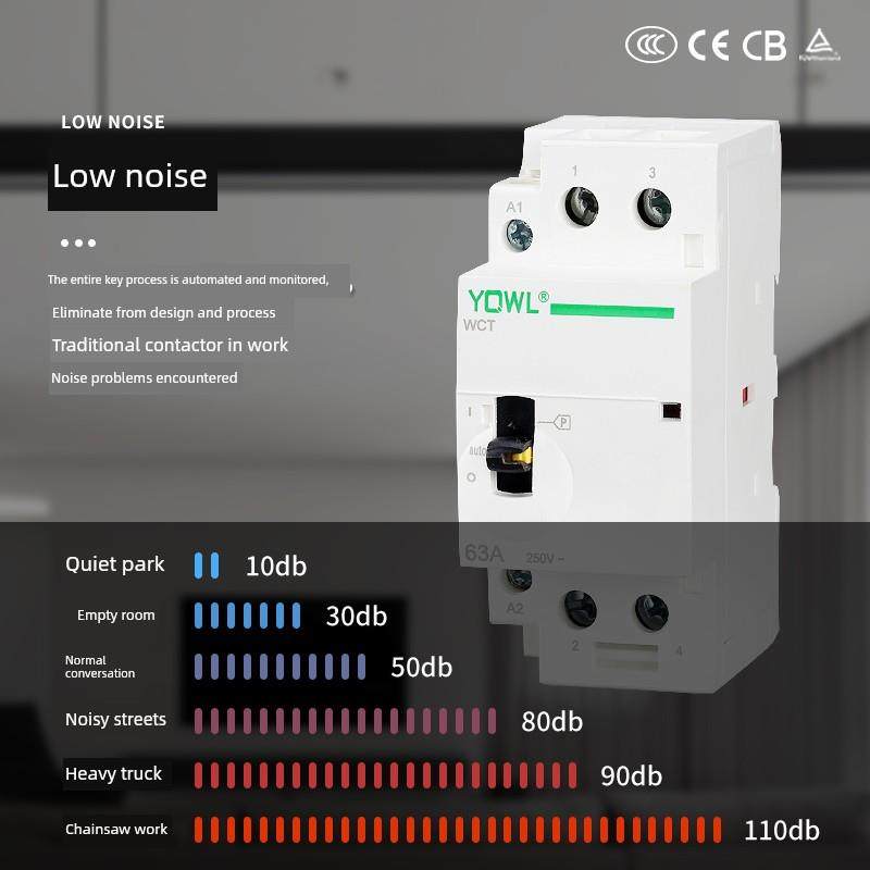 万联家用小型交流接触器NCH8 CDCH8S单相25A2P4P手动导轨式带手柄