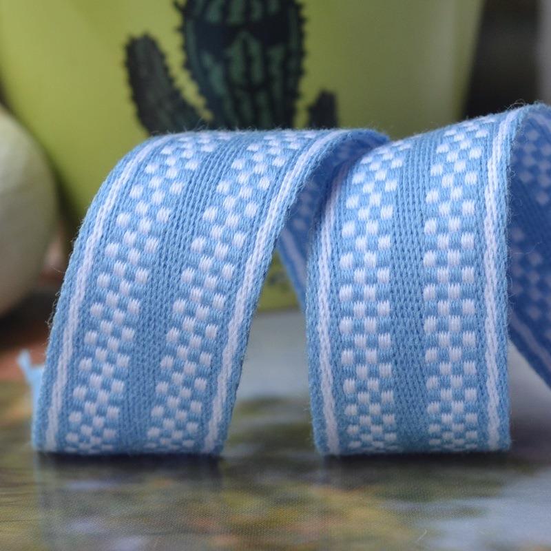新款直销定购21色7~25mm纯棉格子带 010844棉带