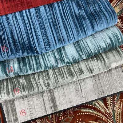 皱丝样压本3219z金丝绒绉布窗帘布料样本板房抱枕布绒布绒亮光样