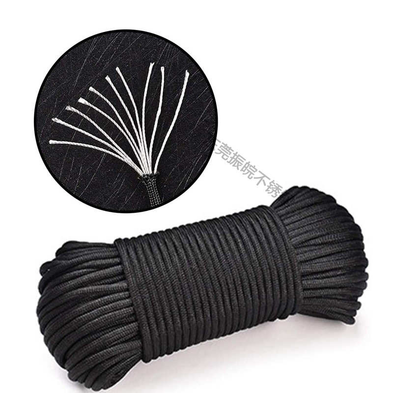 户外帐篷绳扣不锈钢遮阳帆菱形门扣花篮螺丝弹簧钩绳索10芯6毫米