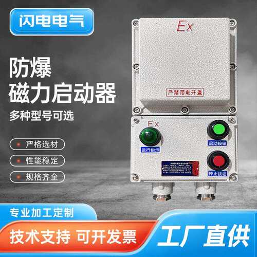 BQC53防爆磁力启动器 总开三相电机控制箱220V380V水泵风机按钮箱