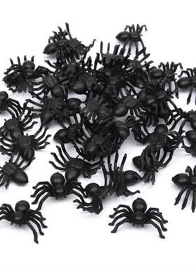 50 Pcs Useful Plastic Black Spider Halloween Decoration Fest