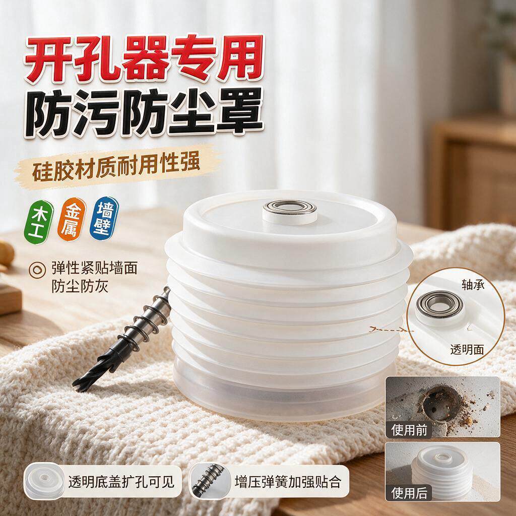 筒灯防尘罩开孔器石膏板吊顶天花板音响墙壁打孔接灰扩孔挡尘