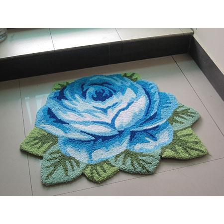 正品满就送家地用玫成品单朵瑰装饰毯客厅卧室床边防垫电脑坐椅滑