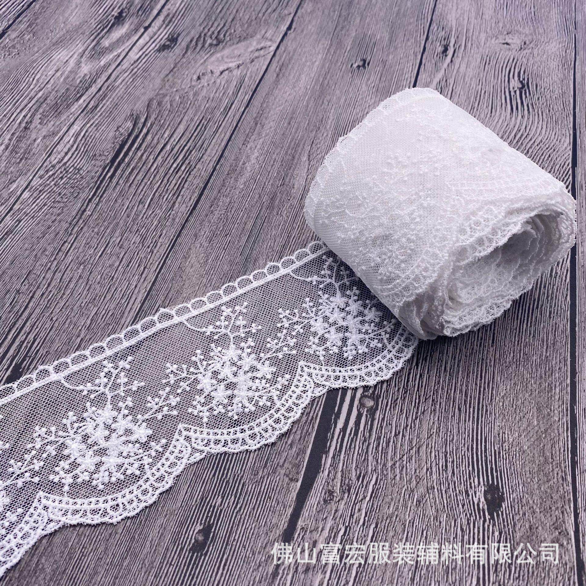网纱花边梅花刺绣桌布装饰辅料 精细镂空花边 蕾丝花边服饰