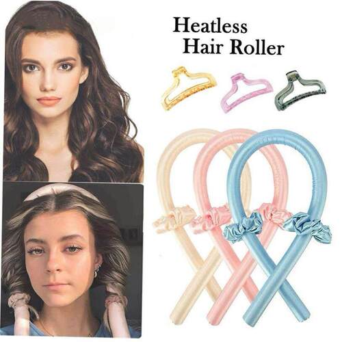 Heatless Curling Rod Headband No Heat Hair Curlers Ribbon 1