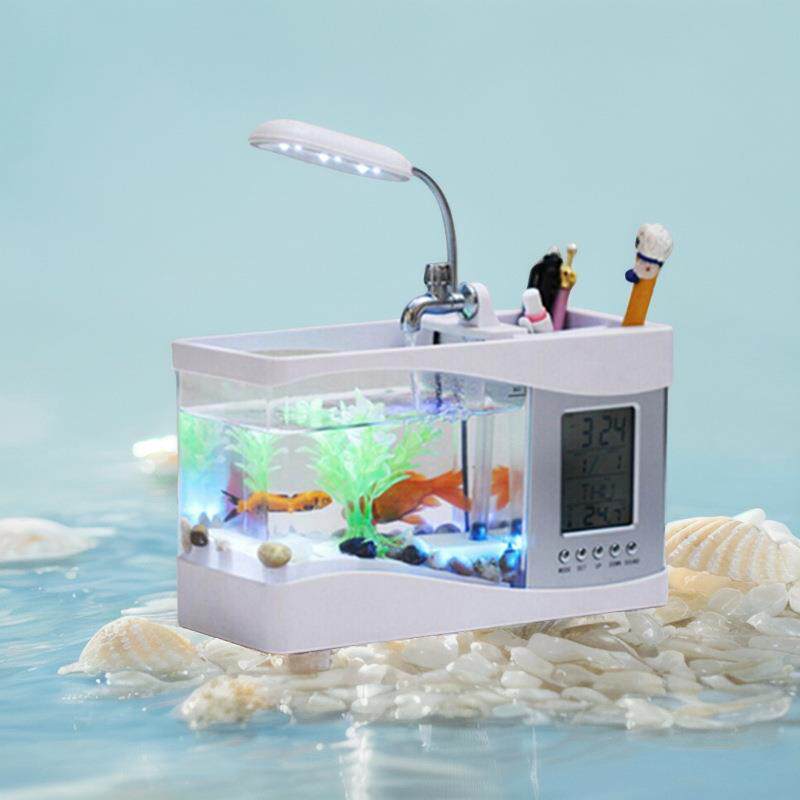 水族箱套装 1.4升方形塑料鱼缸易安装和维护入门水箱源头厂家现货