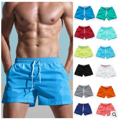 Beach shorts men's three part swimming shorts fitness