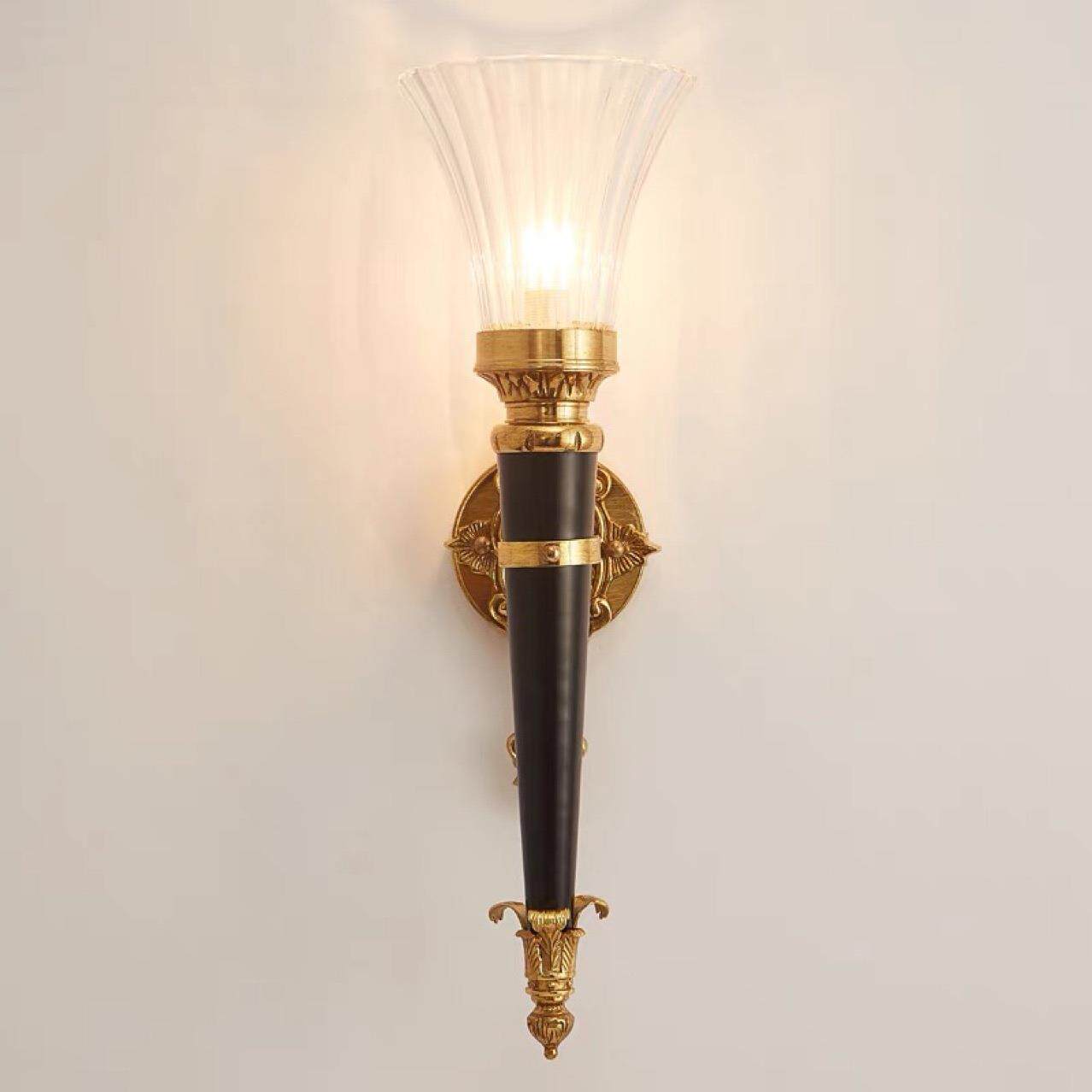 长形法式壁灯全铜奢华复古卧室床头灯客厅灯玄关走廊过道美式壁灯