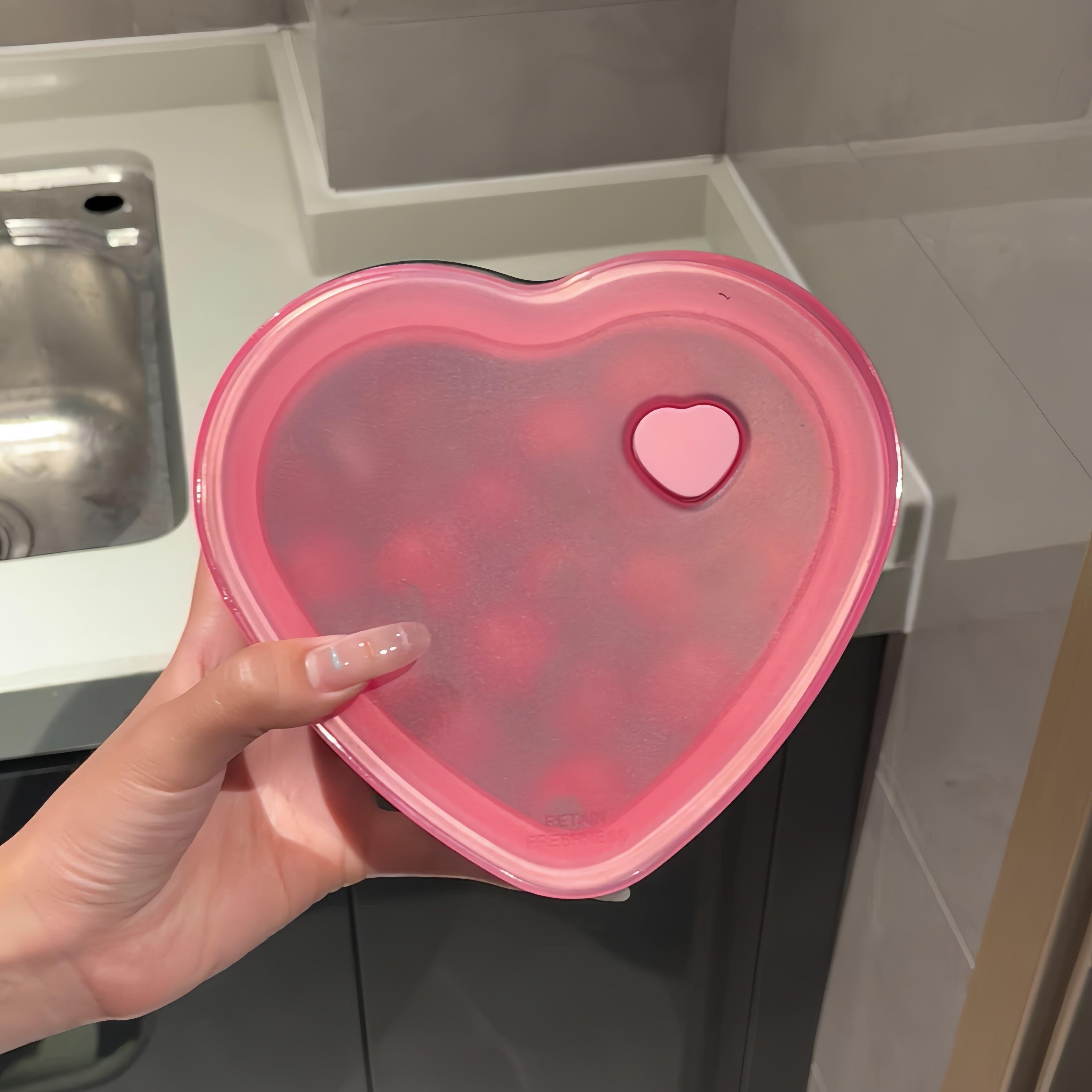 【春游好物】爱心保鲜盒不锈钢冰箱收纳盒食品级密封便当盒可携式