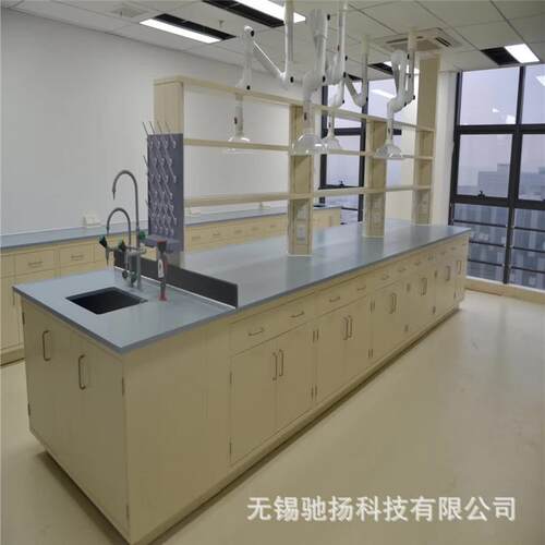 生产白色全钢化验室操作台实验台全钢操作台实芯理化板台面