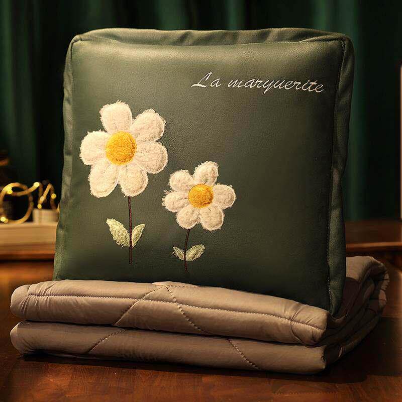 科技布抱枕被子两用办公室折叠午睡枕头毯子二合一靠枕汽车空调被