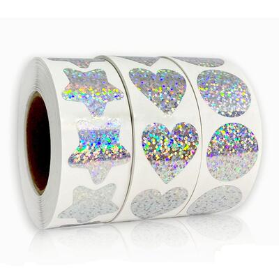 Exquisite 50-500pcs Laser Blank Love Heart Stars Round Stick