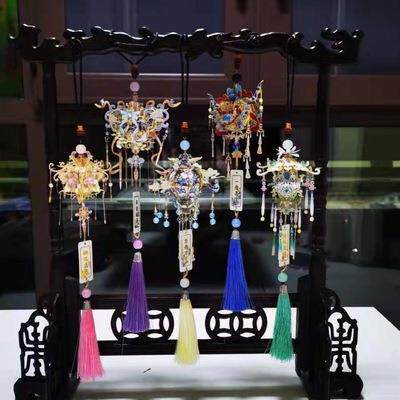 国风浮香佩御风铃蝶恋花立体拼图金属模型手工di成年减压礼物