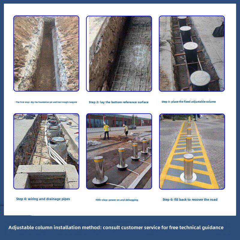 电动液压提升柱，全自动提升路桩，不锈钢防撞桩，移动地面桩，路