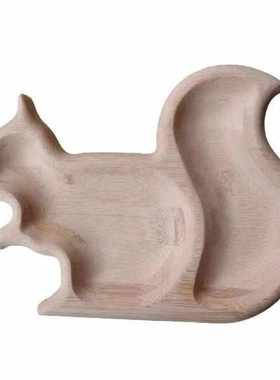 Snack Serving Dish with Shell Storage Nut Bowl Wood Serving