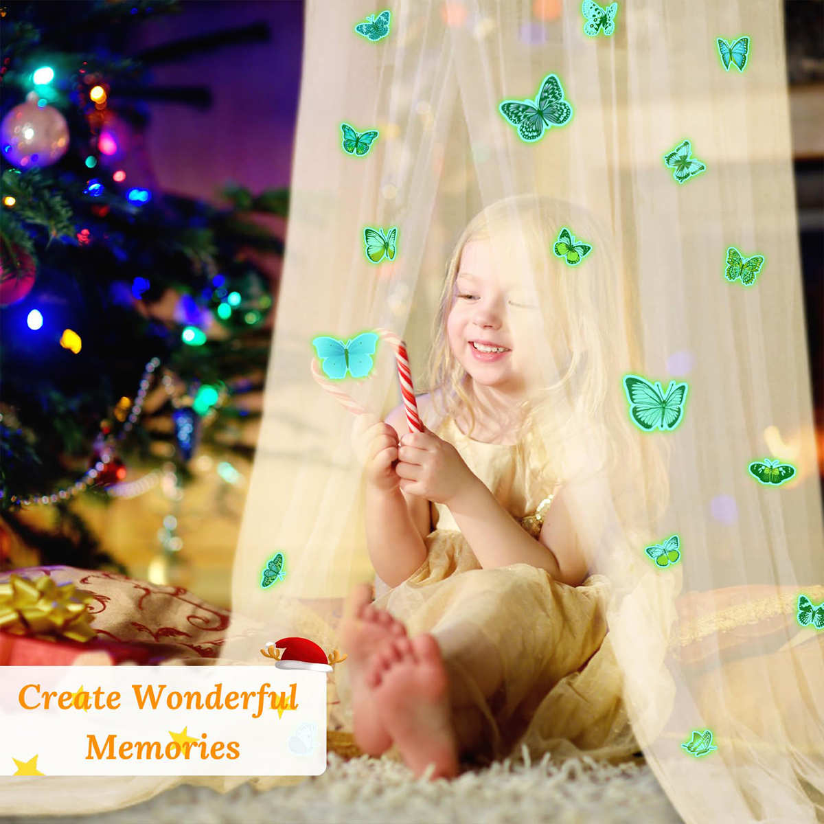 圆顶蕾丝花边加密款欧式落地蚊帐蚊帐圆形家用发光梦幻遮光帘加厚