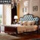 奢华欧式 大户型样板房新古典皮艺主卧1.8米双人床 别墅卧室家具